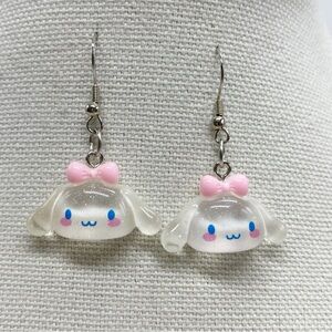 Cinnamorol Kawaii Anime Cartoon Resin Dangle Earrings NEW